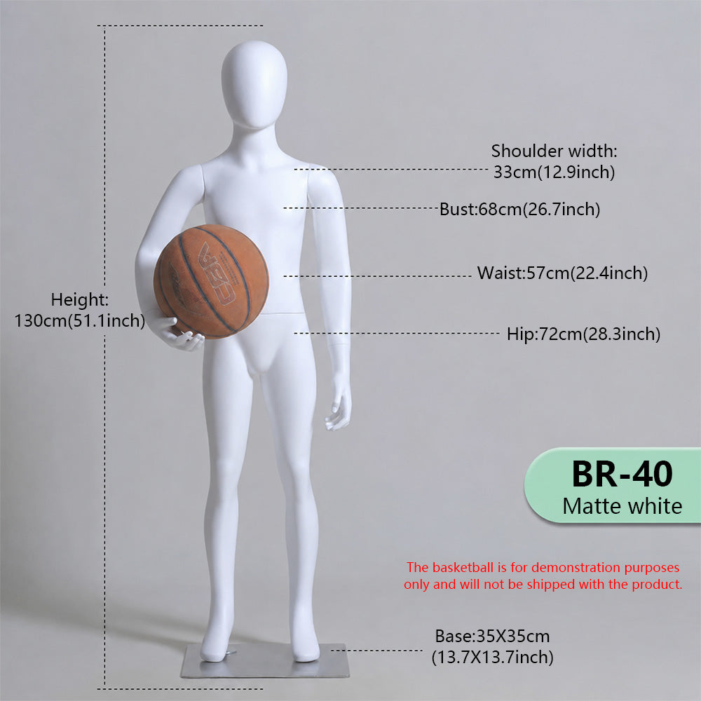 JELIMATE Kids Sport Full Body Mannequin | Athletic Children Clothing Display Form for Ages 2–12
