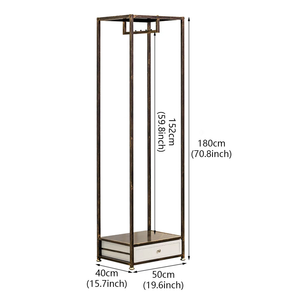 JELIMATE 70.8" Antique Bronze Clothing Rack – Iron Garment Rack for Bedroom & Boutique