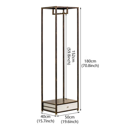 JELIMATE 70.8" Antique Bronze Clothing Rack – Iron Garment Rack for Bedroom & Boutique