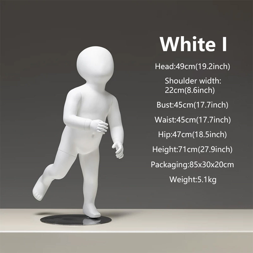 JELIMATE Baby & Toddler Mannequin Full Body Fiberglass | 11 Poses | Ages 6M-3Y
