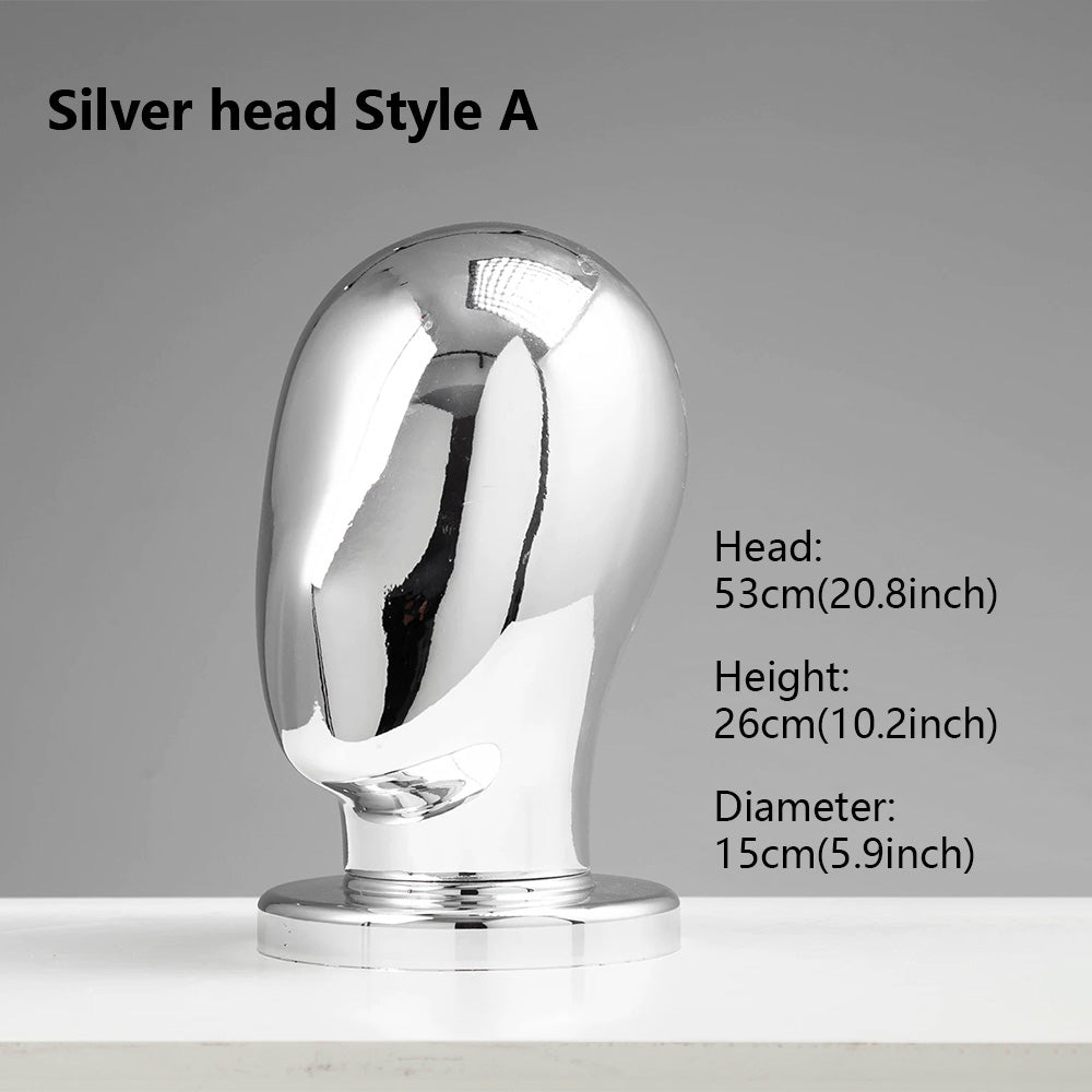 Premium Electroplated Hat Display Stand | Modular Mannequin Head Rack for Retail & Home