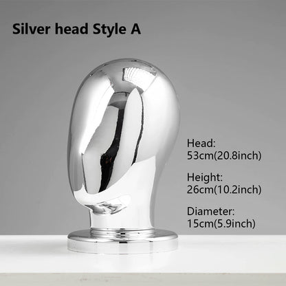 Premium Electroplated Hat Display Stand | Modular Mannequin Head Rack for Retail & Home