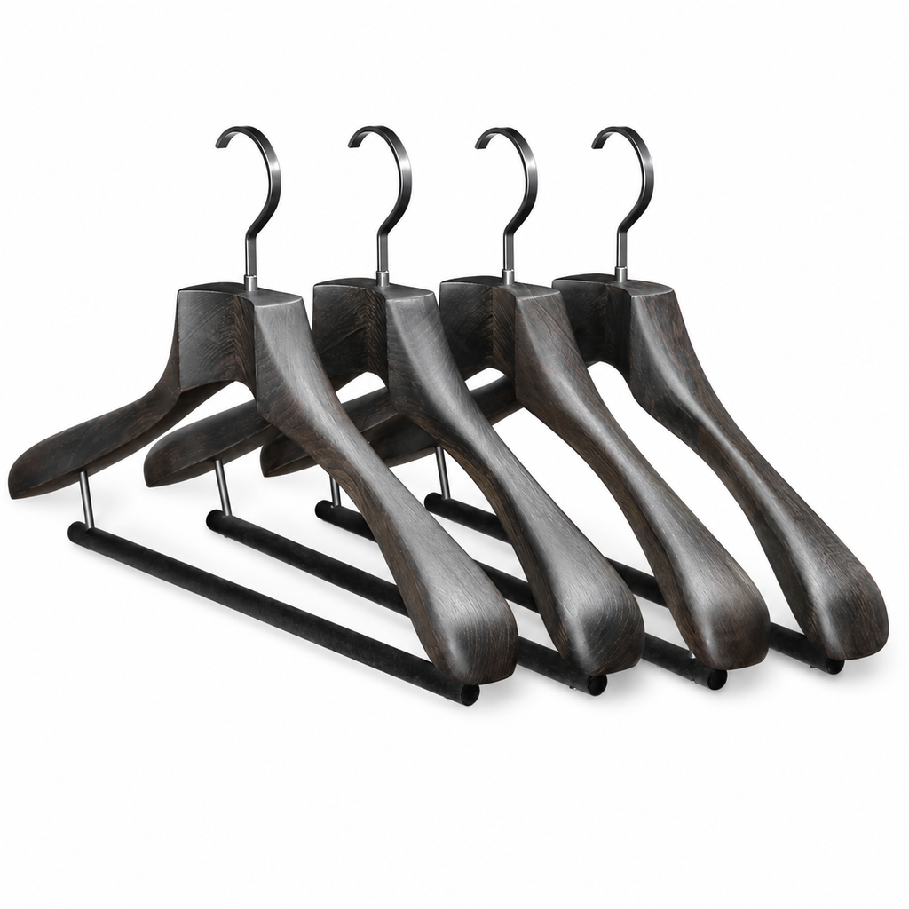 Premium Beech Wooden Hanger: Elegant Storage Solution