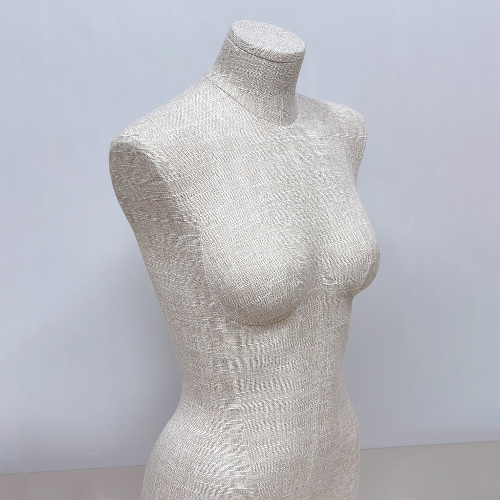 JELIMATE Half Body Mannequin Torso, Linen Dress Form for Lingerie Underwear Display