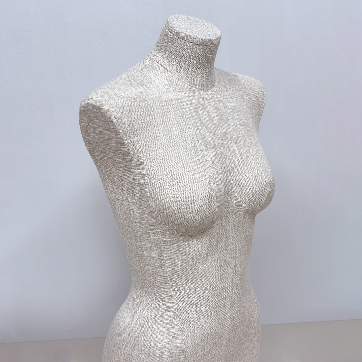 JELIMATE Half Body Mannequin Torso, Linen Dress Form for Lingerie Underwear Display