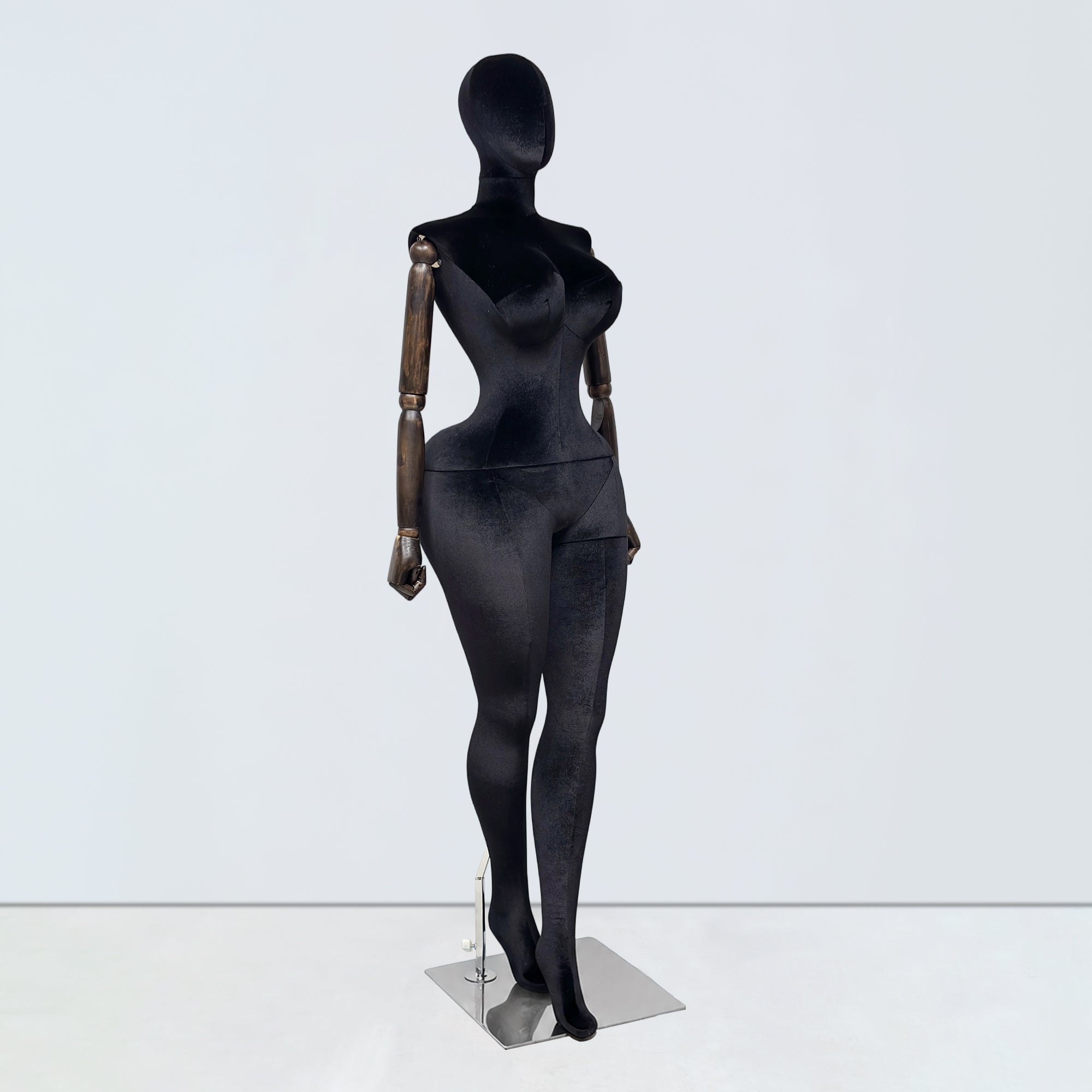 JELIMATE Plus Size Velvet Female Mannequin | Curvy Hourglass Full Body Display Form