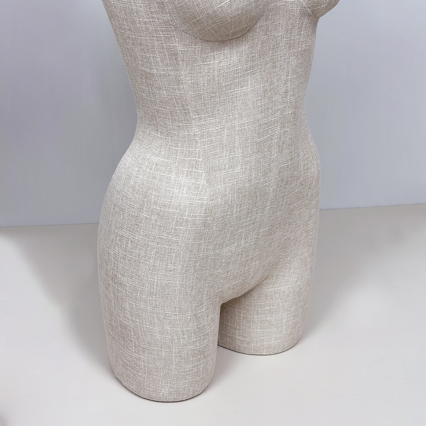 JELIMATE Half Body Mannequin Torso, Linen Dress Form for Lingerie Underwear Display