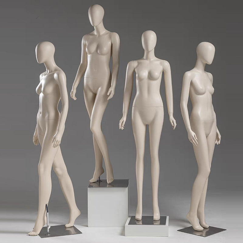 Jelimate Adult Female Sitting Standing Pose Beige Mannequin Full Body,Women Dress Form Beige Dress Form Mannequin,Window Dress Form Clothing Display Model