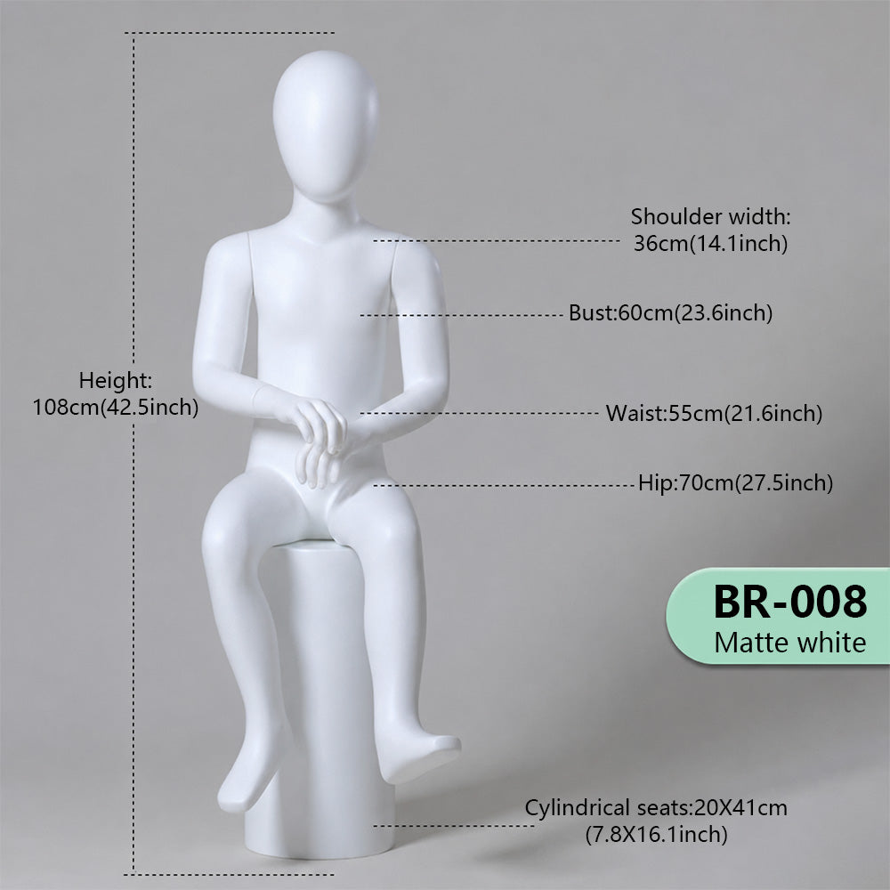 JELIMATE Kids Sport Full Body Mannequin | Athletic Children Clothing Display Form for Ages 2–12