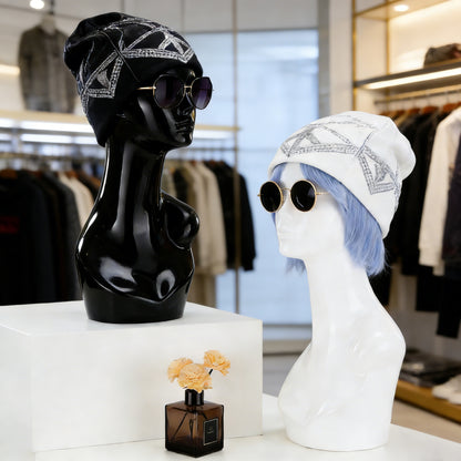 Electroplated Mannequin Head Display Stand - Wig Hat Scarf Jewelry Display Prop for Retail Stores