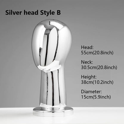 Premium Electroplated Hat Display Stand | Modular Mannequin Head Rack for Retail & Home