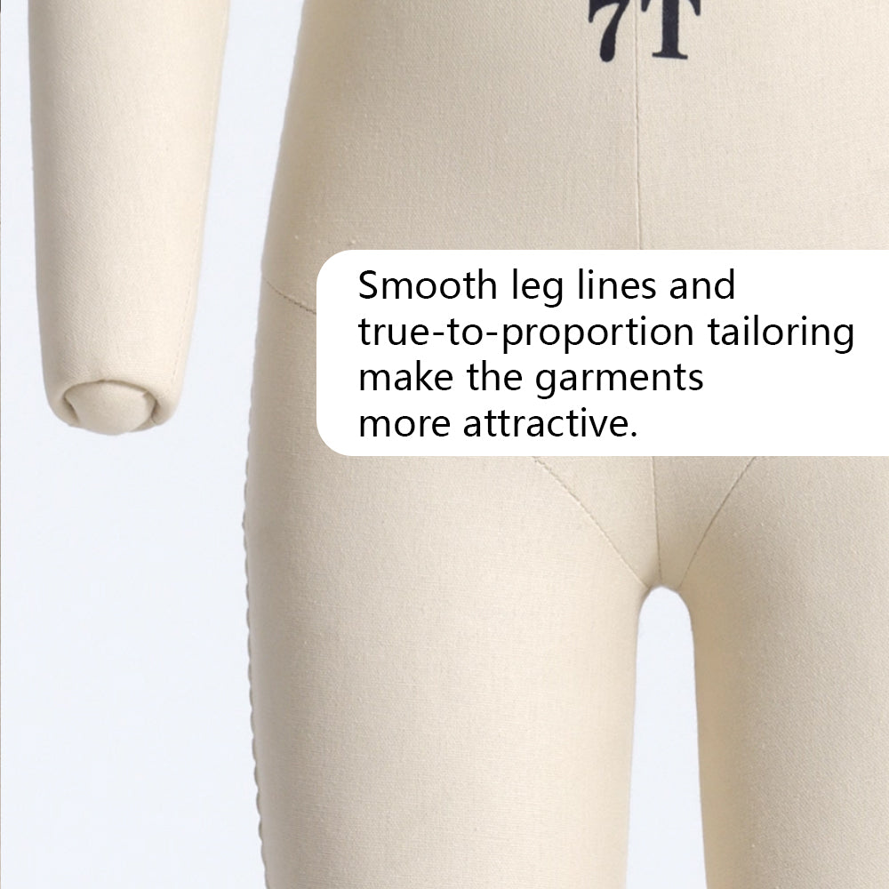 Kids Full-Body Pinnable Dress Form - Adjustable Height Tailor Dummy for Sewing/Retail Display (0-8 Years)