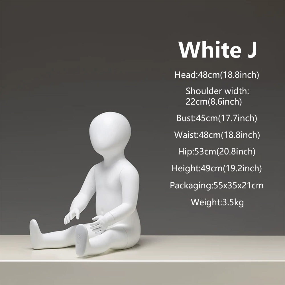 JELIMATE Baby & Toddler Mannequin Full Body Fiberglass | 11 Poses | Ages 6M-3Y