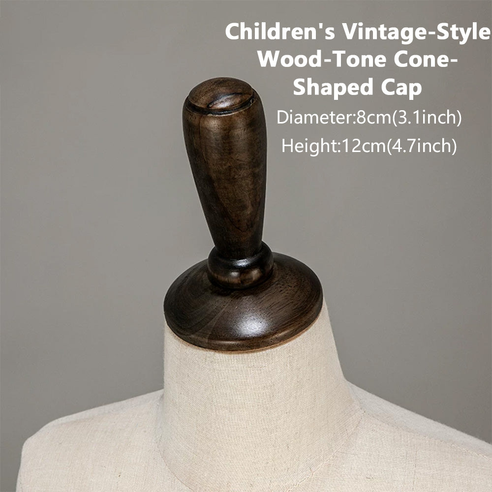 JELIMATE Wooden Mannequin Head Cap | Antique & Flat Top Cover for Display Dress Forms
