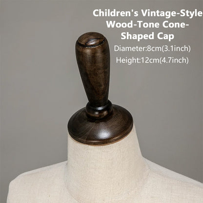 JELIMATE Wooden Mannequin Head Cap | Antique & Flat Top Cover for Display Dress Forms