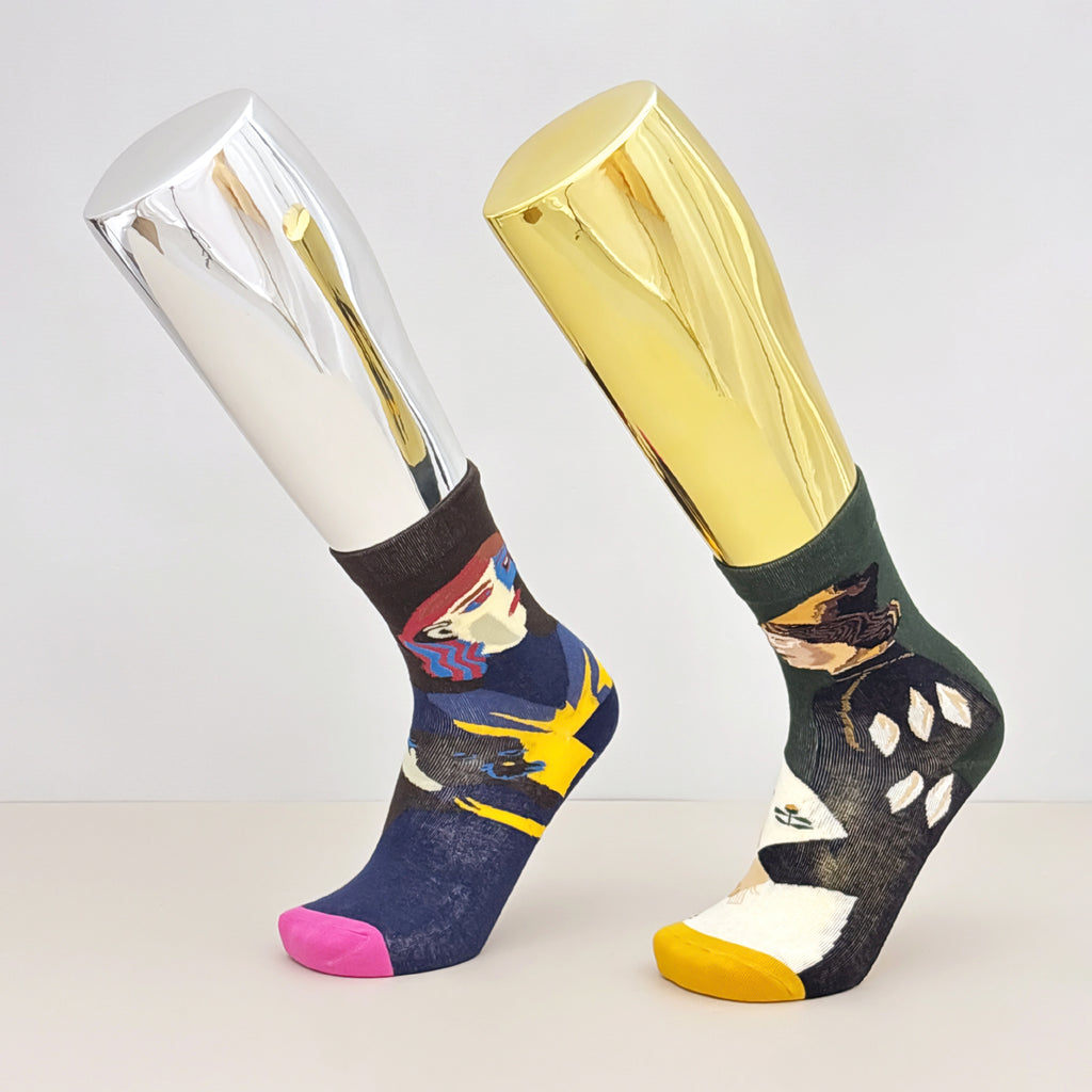 Jelimate Electroplated Left Leg Mannequin for Shoes, Socks & Jewelry – Gold Silver