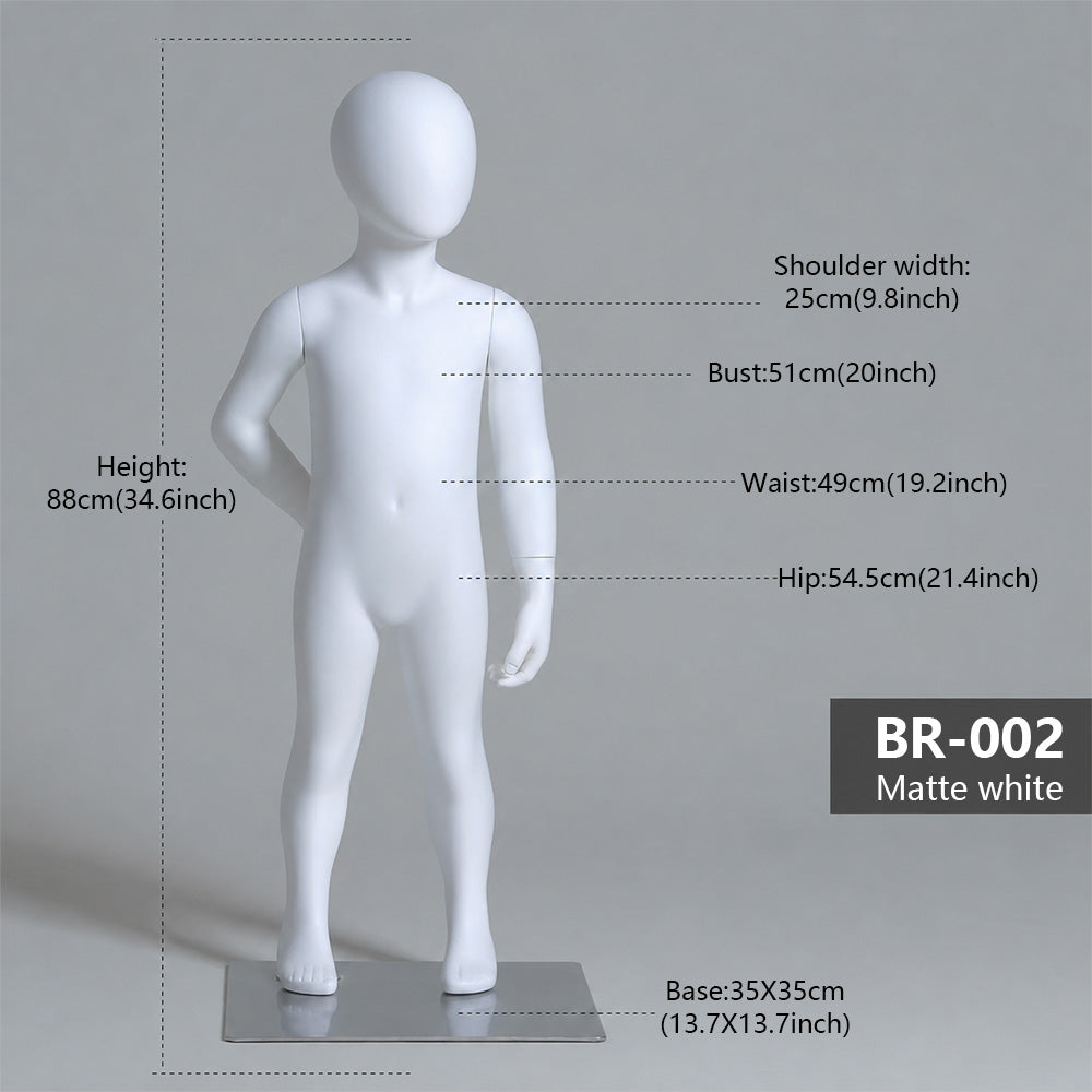 JELIMATE Kids Sport Full Body Mannequin | Athletic Children Clothing Display Form for Ages 2–12
