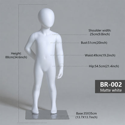 JELIMATE Kids Sport Full Body Mannequin | Athletic Children Clothing Display Form for Ages 2–12