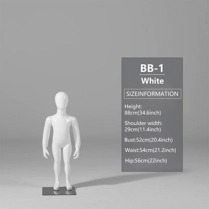JELIMATE Child Mannequin Full Body & Half Body for Kids Clothing Store Display