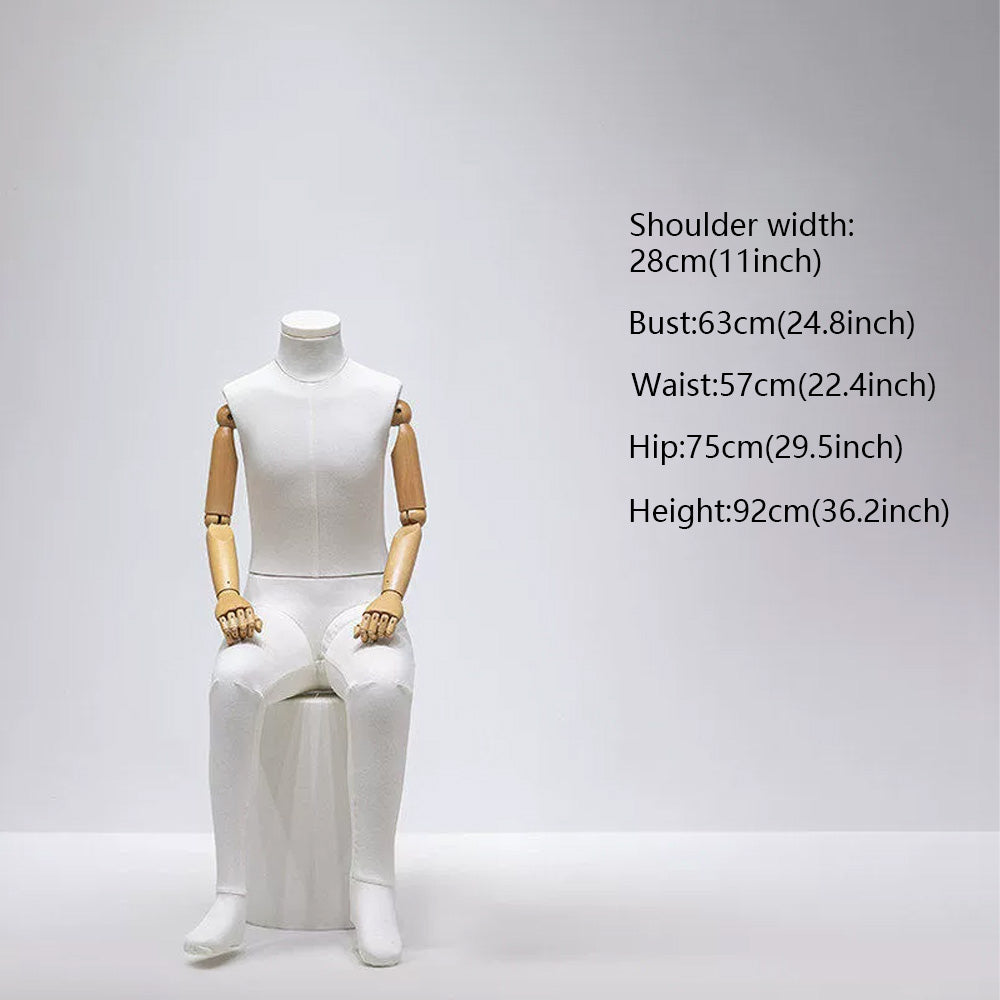 JELIMATE Fabric Full Body Child Mannequin | Kids Clothing Display Form for Retail Store Ages 3-11