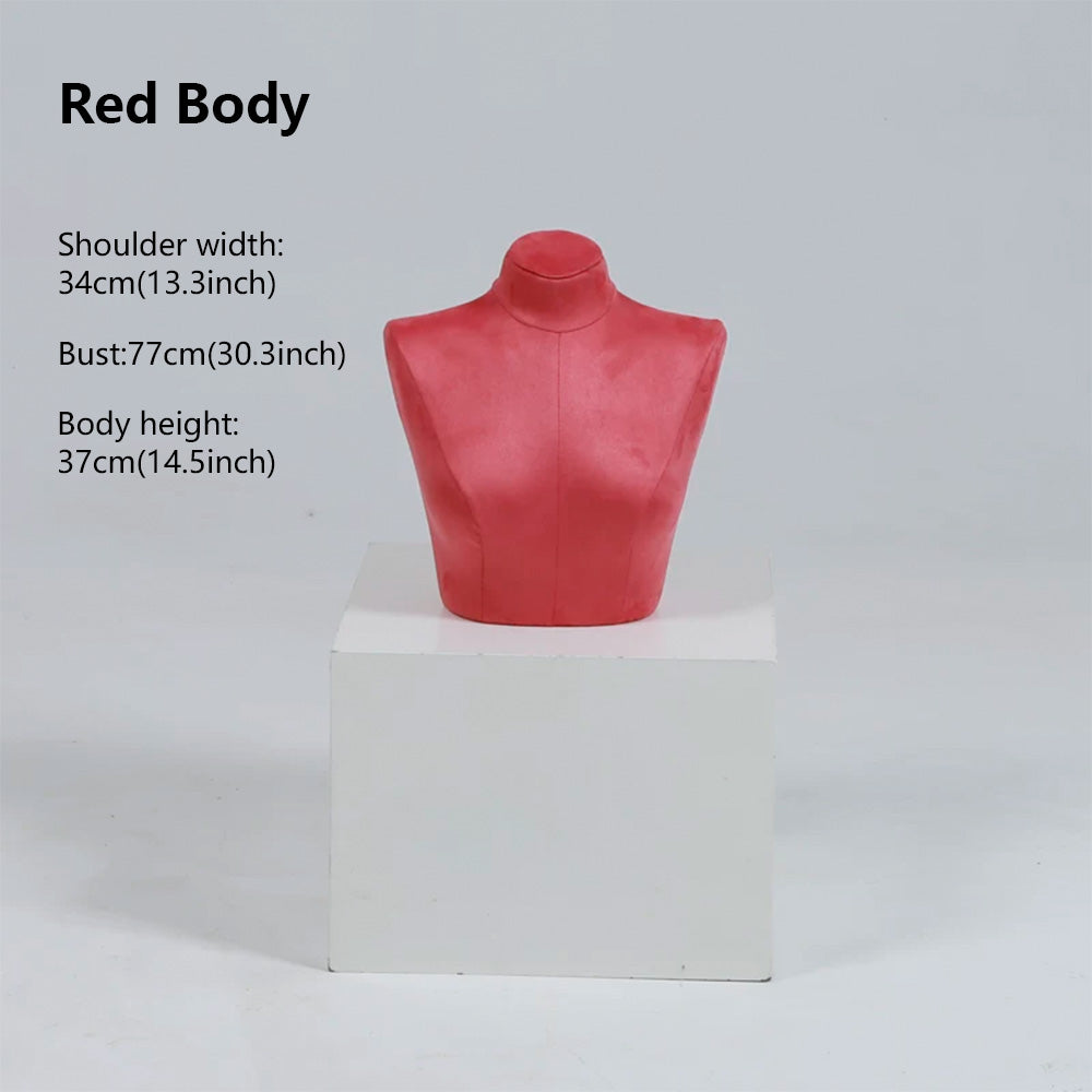Suede Bust Mannequin for Lingerie Display - Handcrafted Matte Finish Display Prop