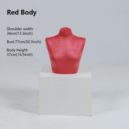 Suede Bust Mannequin for Lingerie Display - Handcrafted Matte Finish Display Prop
