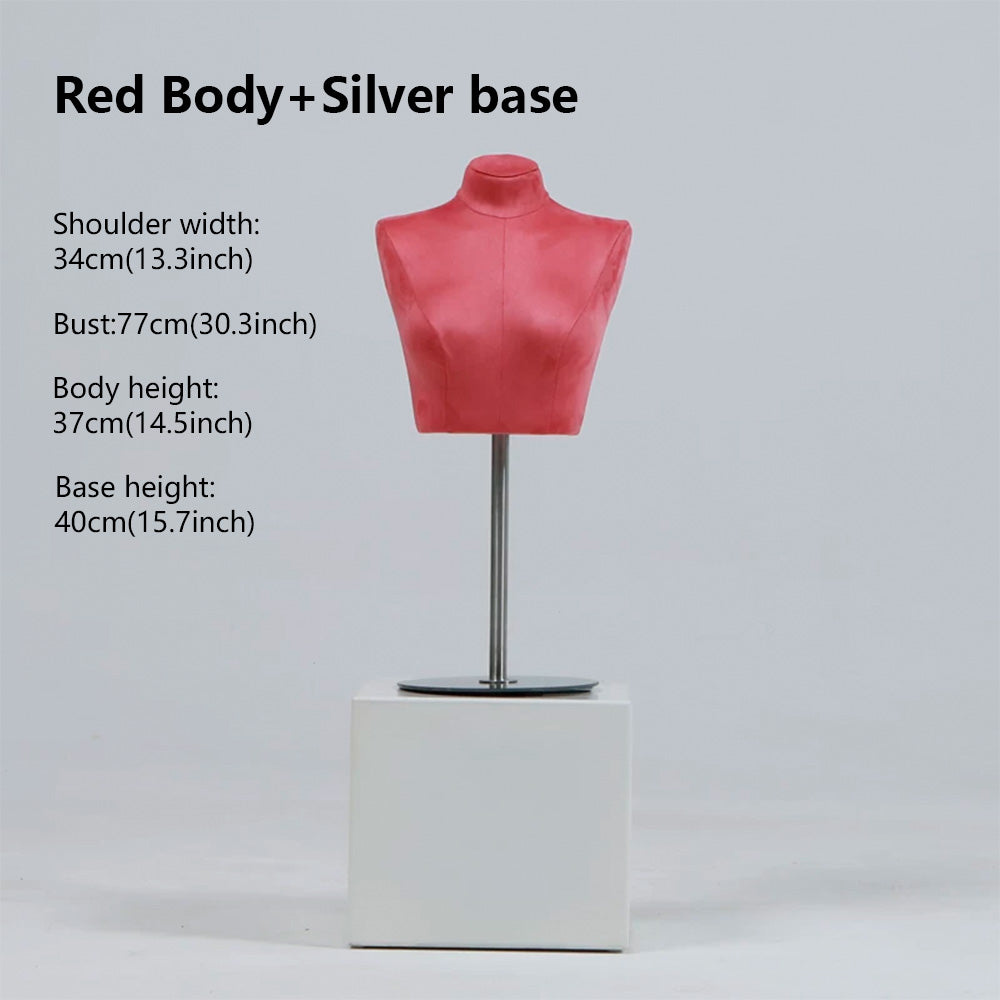 Suede Bust Mannequin for Lingerie Display - Handcrafted Matte Finish Display Prop