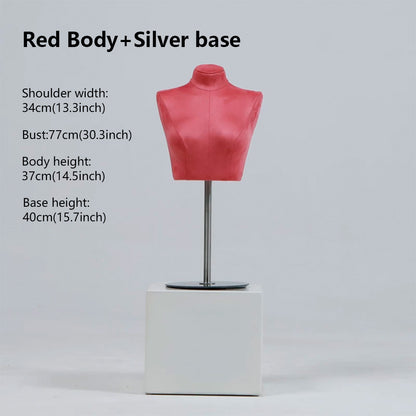 Suede Bust Mannequin for Lingerie Display - Handcrafted Matte Finish Display Prop