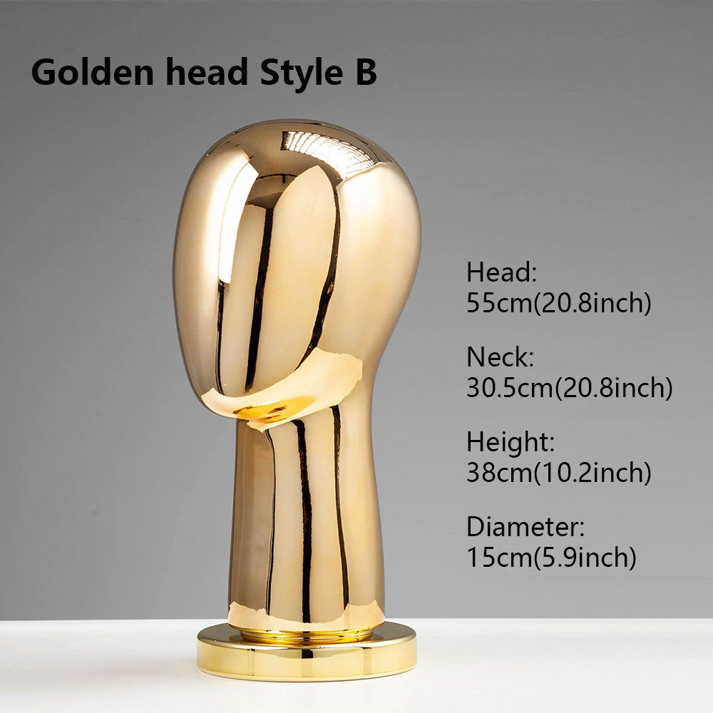 Premium Electroplated Hat Display Stand | Modular Mannequin Head Rack for Retail & Home