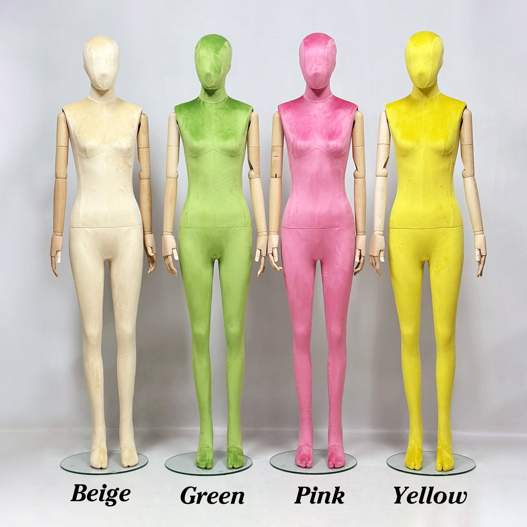 Colorful Female Full Body Mannequin - 71.6" Premium Fiberglass Adjustable Display Mannequin