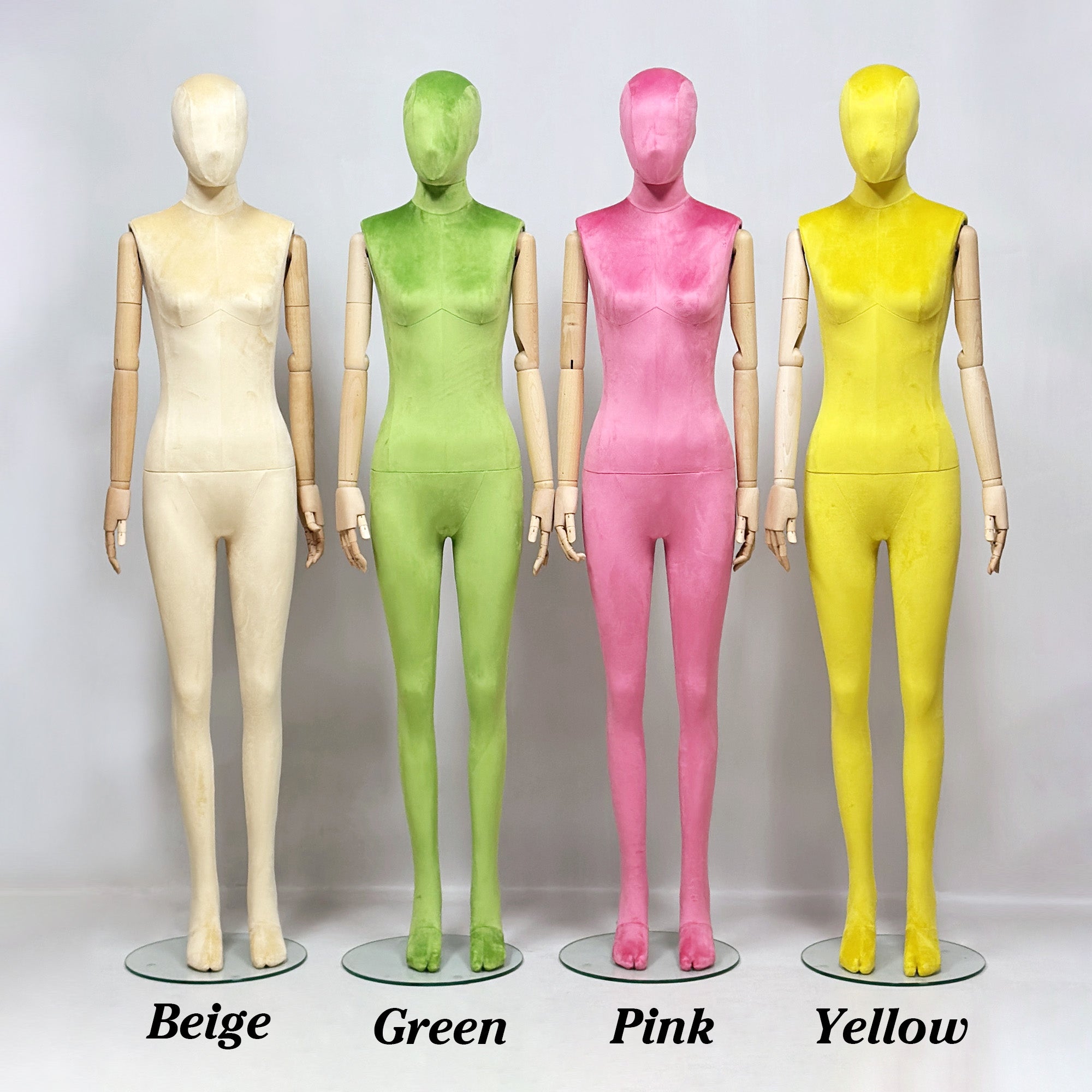 Colorful Female Full Body Mannequin - 71.6" Premium Fiberglass Adjustable Display Mannequin