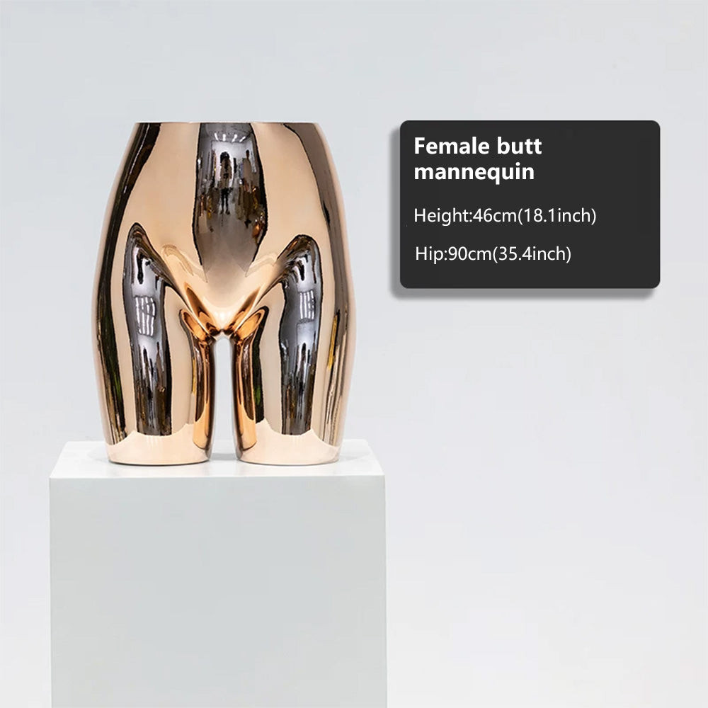 JELIMATE Electroplated Rose Gold Lingerie Mannequin | Bust Butt Form for Underwear Bikini