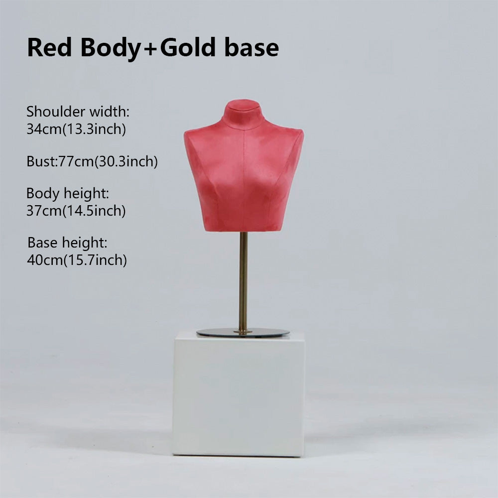 Suede Bust Mannequin for Lingerie Display - Handcrafted Matte Finish Display Prop