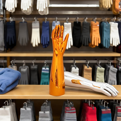 Jelimate Plated Right Hand Full Arm Mannequin – Rose Gold & Silver Jewelry, Watches, Gloves & Wristbands Display