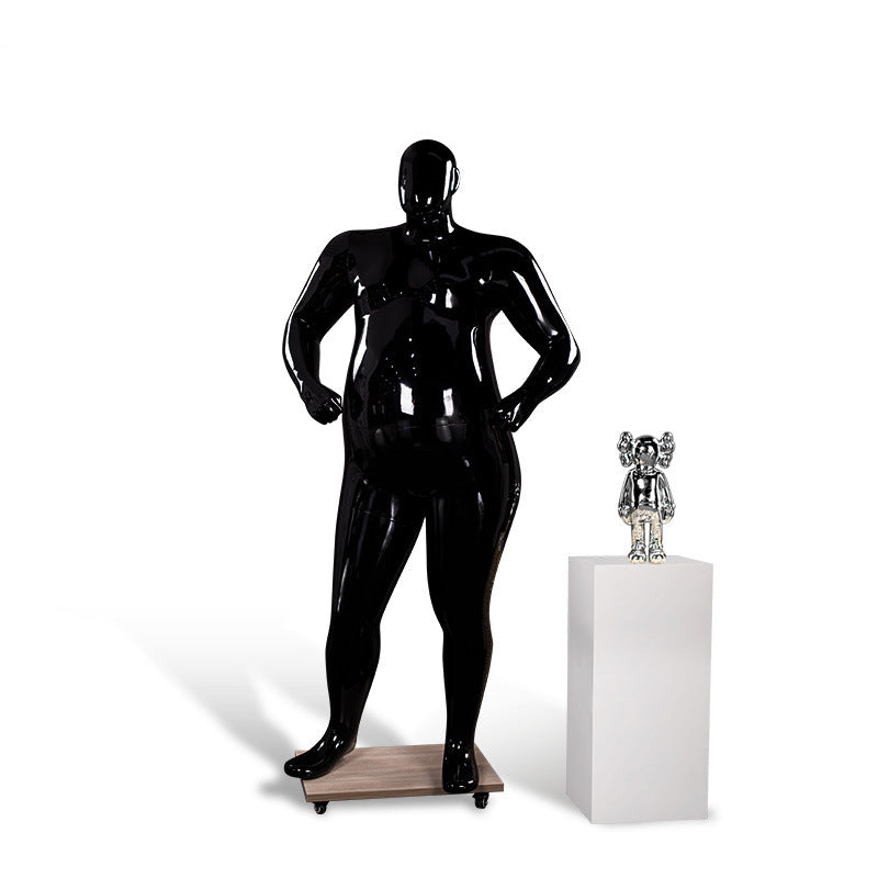 Plus Size Male Full Body Mannequin - European American Style for Large Size Clothing Display
