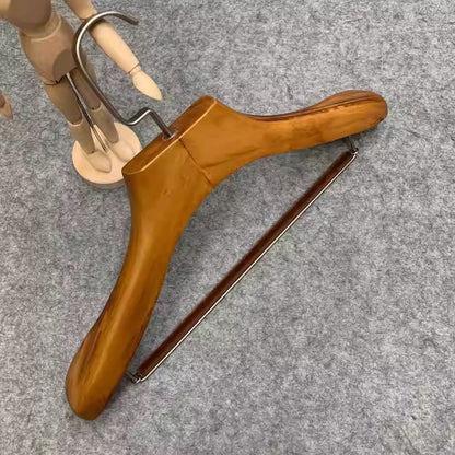 Jelimate Wide Shoulder Solid Wood Hangers Strong Wooden Hangers for Mens and Womens Wear