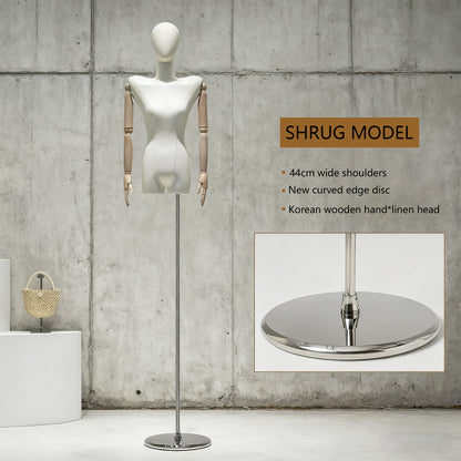 Korean-Style Shoulder-Padded Female Mannequin - Luxury Display for Clothing Boutiques & Retail Stores