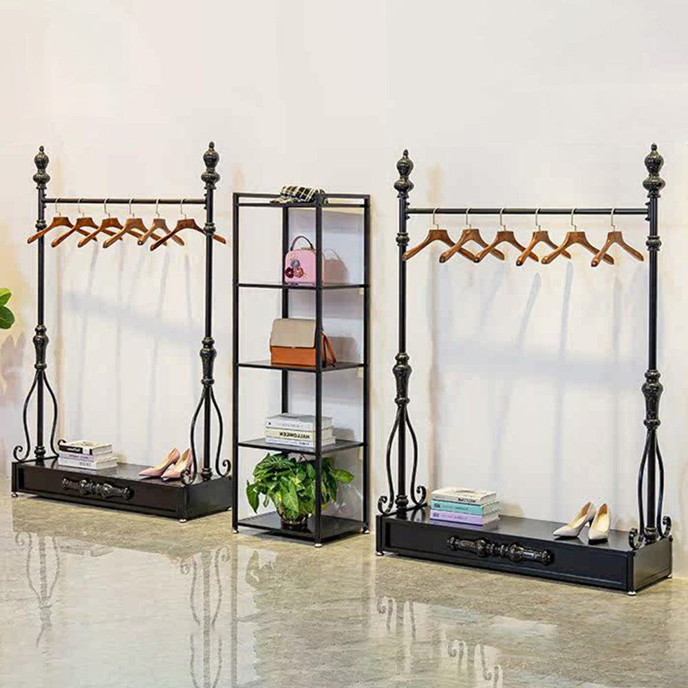 JELIMATE 70.8" Black Iron Clothing Rack – Heavy Duty Garment Rack for Boutique & Bedroom