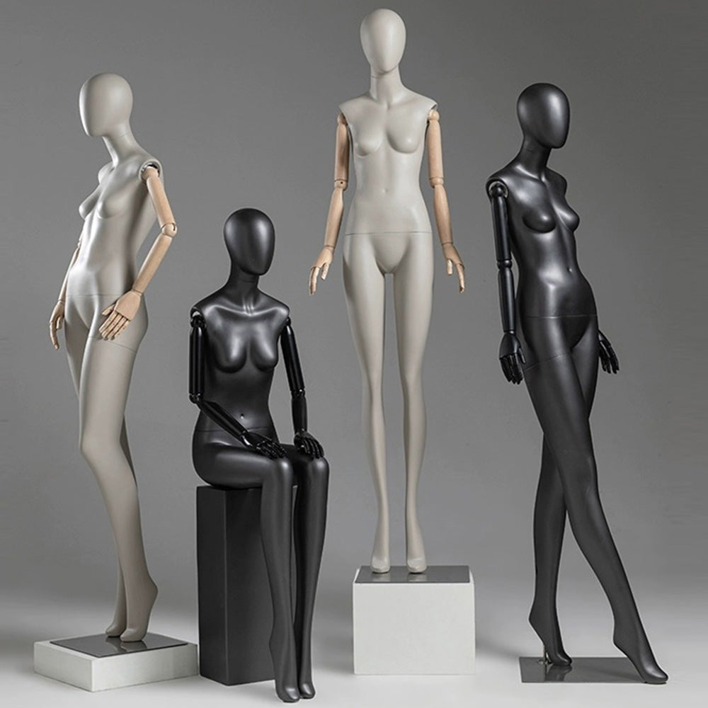 JELIMATE Premium Flexible Articulated Female Mannequin | High-End Window Display & Fashion Photography Poseable Dress Form (Standing & Sitting Models)