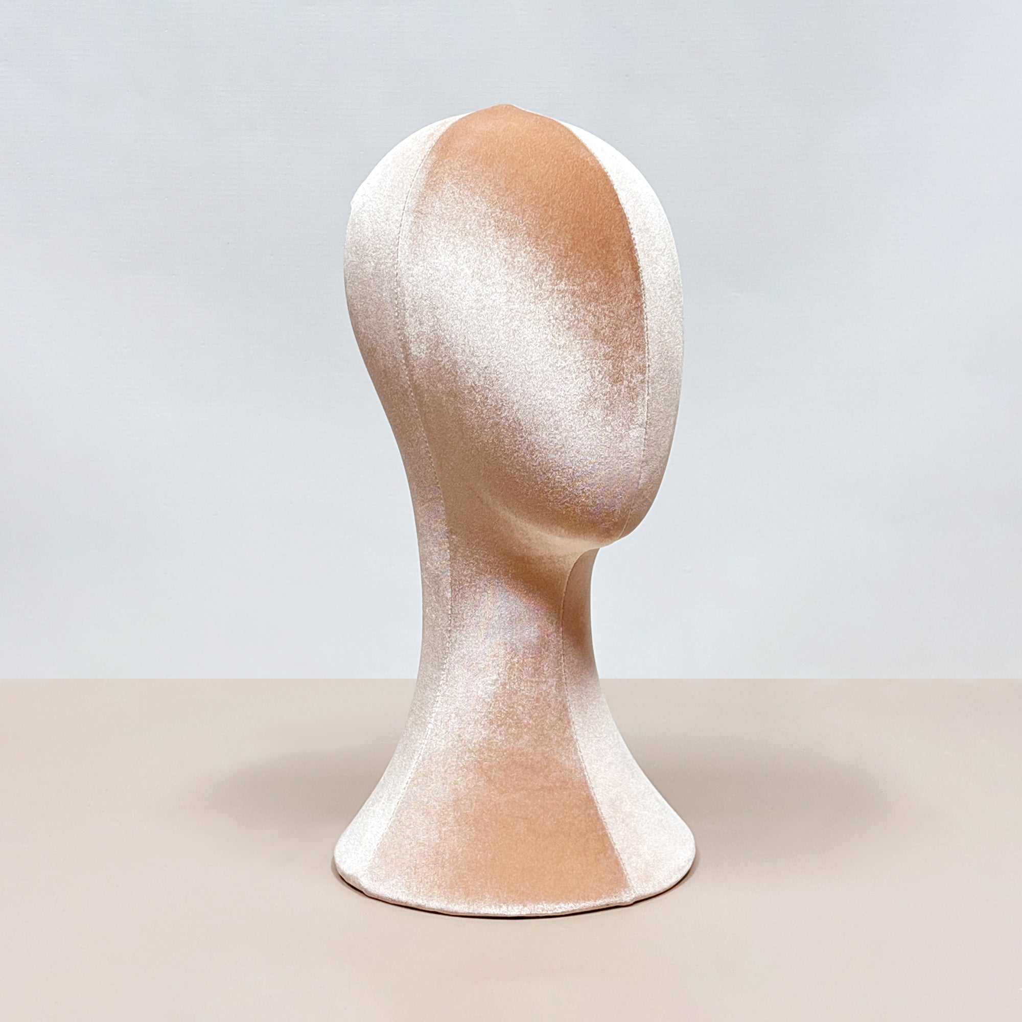 Luxury Velvet Foam Head Mannequin,Fully Pinnable Velvet Head Wig Jewelry Earring Display Stand, Hat Rack Brown Black Navy Blue Color