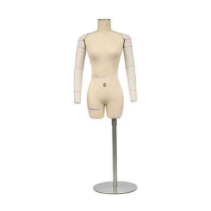 JELIMATE Half Scale Dress Form - 1:2 Miniature Mannequin (Size 6) for Fashion Designers & Schools