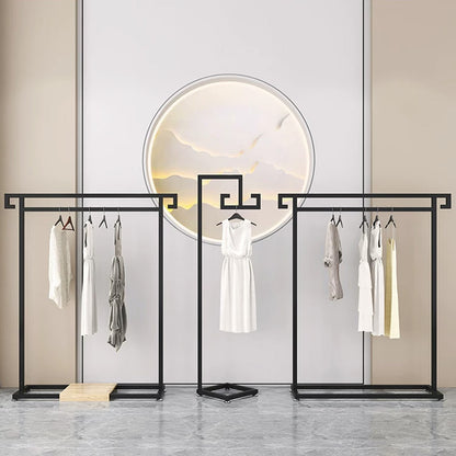 JELIMATE Floor Standing Clothing Display Rack | Boutique Garment Hanger Rack Stand