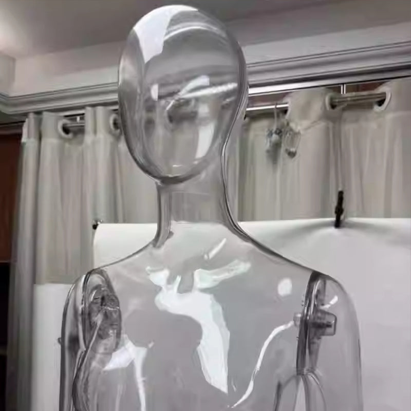 Transparent Hollow Mannequin Prop | Female & Male Half/Full Body Plastic Display for Swimwear, Underwear & Photography