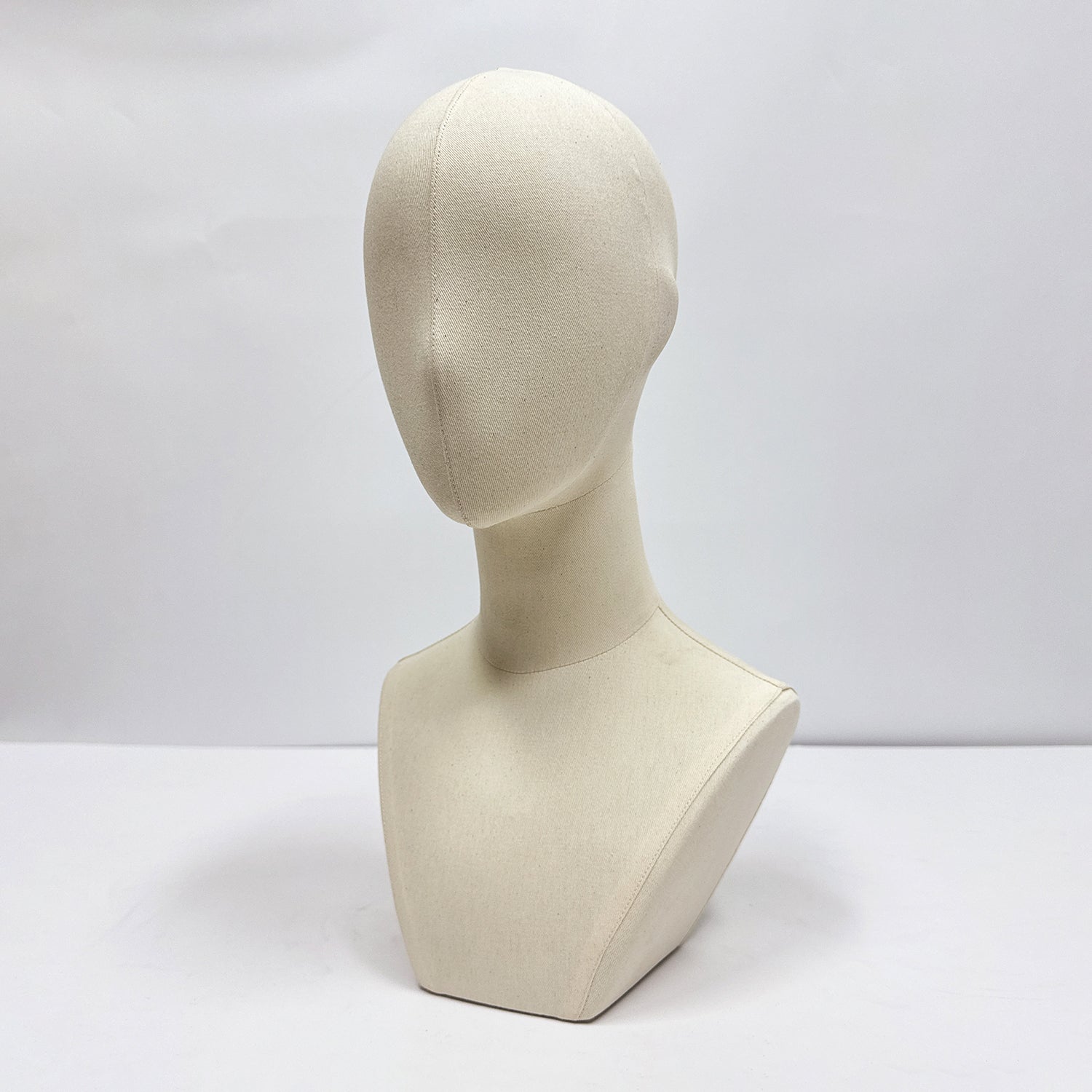 JELIMATE Linen Mannequin Head for Wigs Hats Jewelry Display | Wig Head Stand