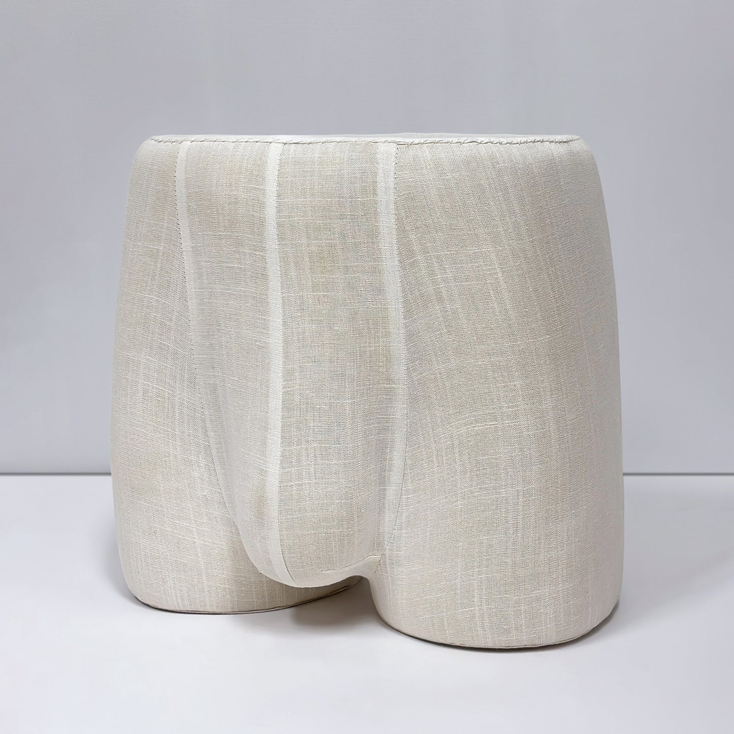 JELIMATE Male Underwear Display Mannequin Bottom – Fiberglass Butt Form with Linen Cover