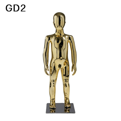Jelimate Clothing Store Children Mannequin Full Body Plated Gold  Kids Apparel Dummy Window Display Prop