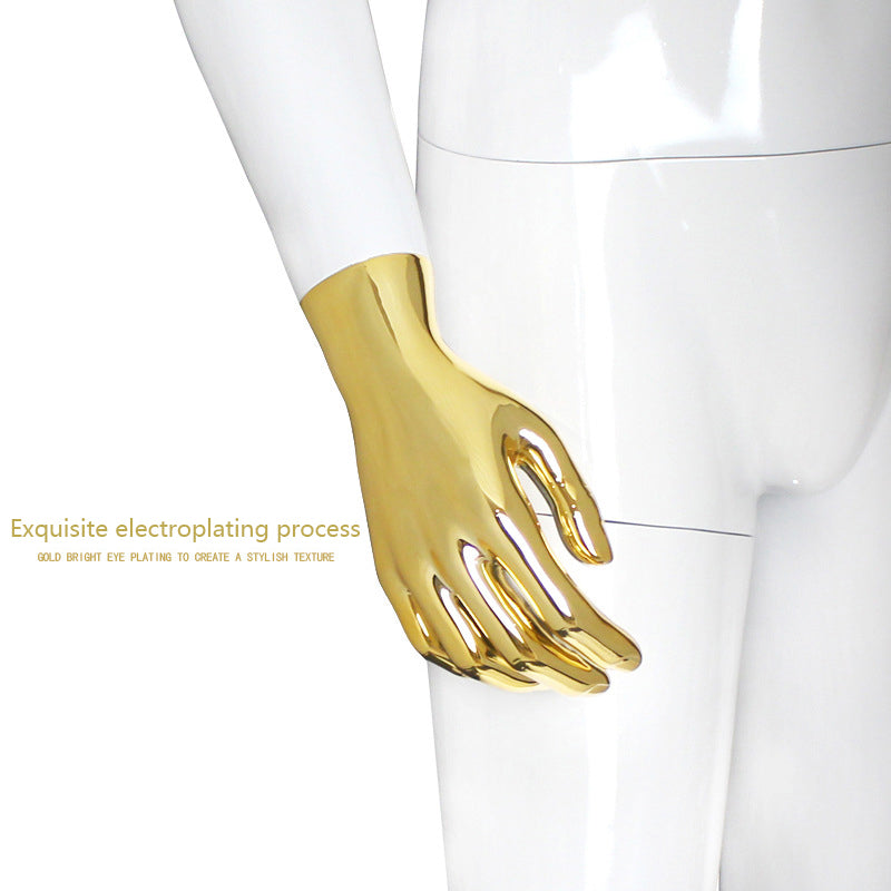 JELIMATE | Golden Electroplated Male Mannequin - Premium Fiberglass Full Body Display