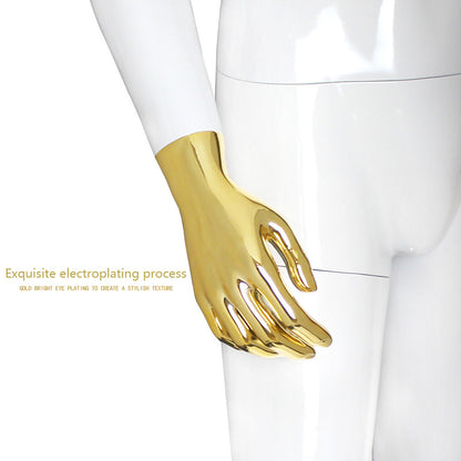 JELIMATE | Golden Electroplated Male Mannequin - Premium Fiberglass Full Body Display