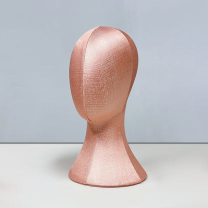 Pearl Pink Foam Mannequin Head - Needle-Insertable Display for Hats, Wigs & Jewelry
