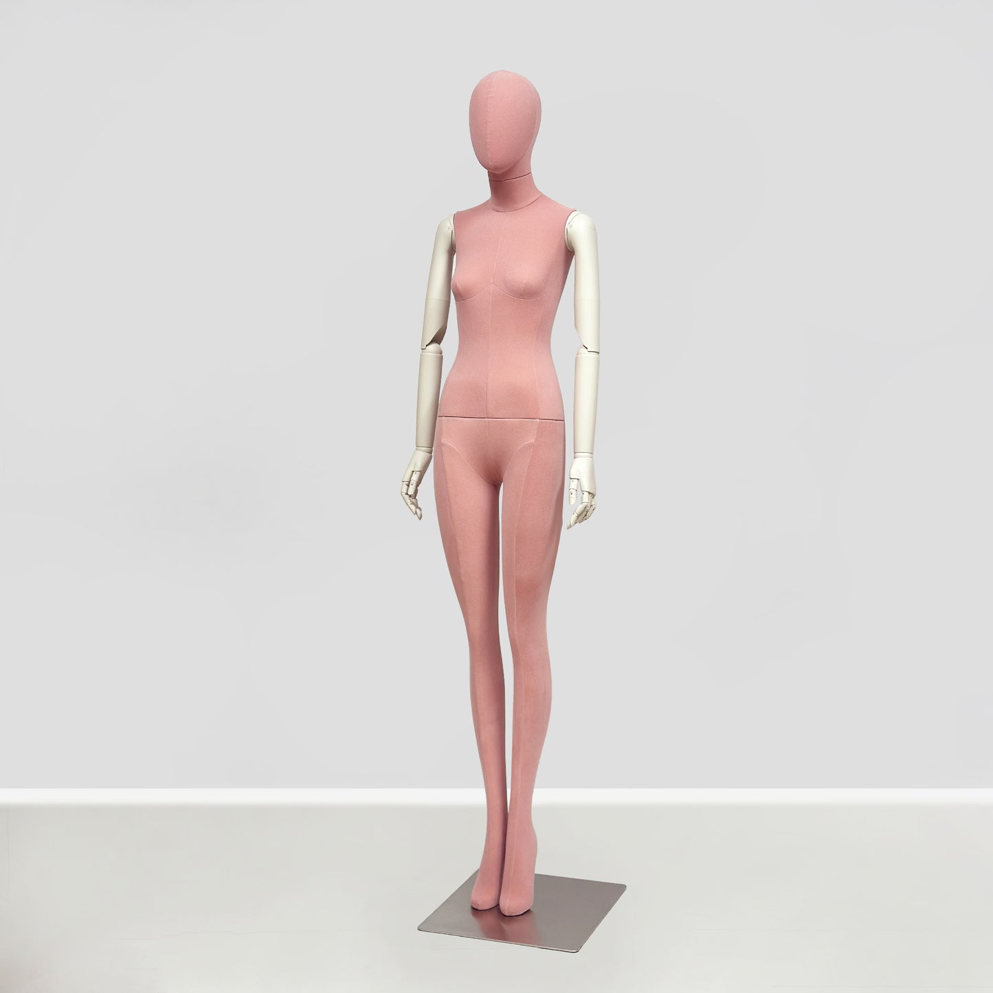 JELIMATE Pink Suede Female Mannequin - Bridal Boutique Wedding Dress Display